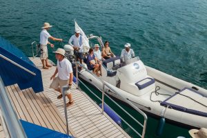 ‘Yacht Hop’ – Yacht owners, media and guests are invited to board the various yachts.