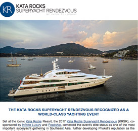 The Kata Rocks Superyacht Rendezvous recognized as a world-class yachting event